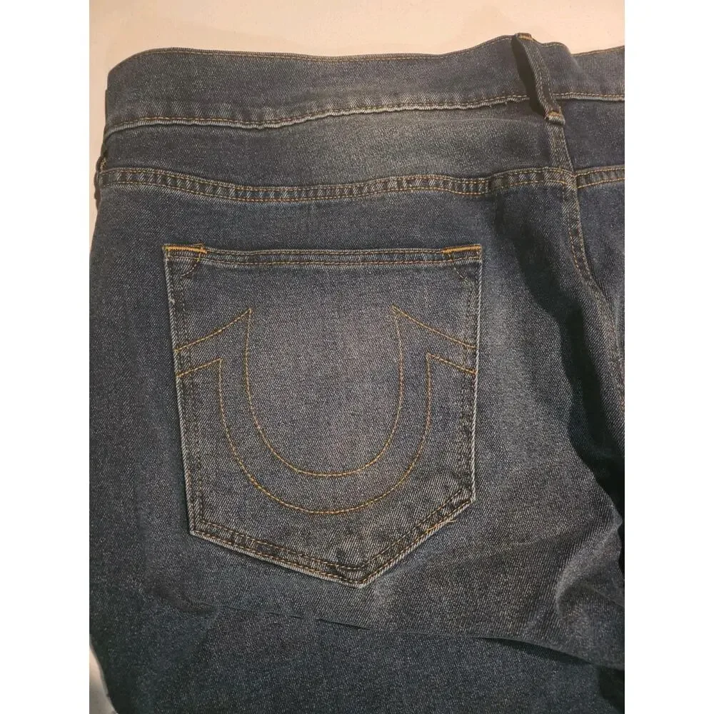 True Religion Geno Relax Slim Jeans Men’s 42 Dark Wash World Tour White Tag